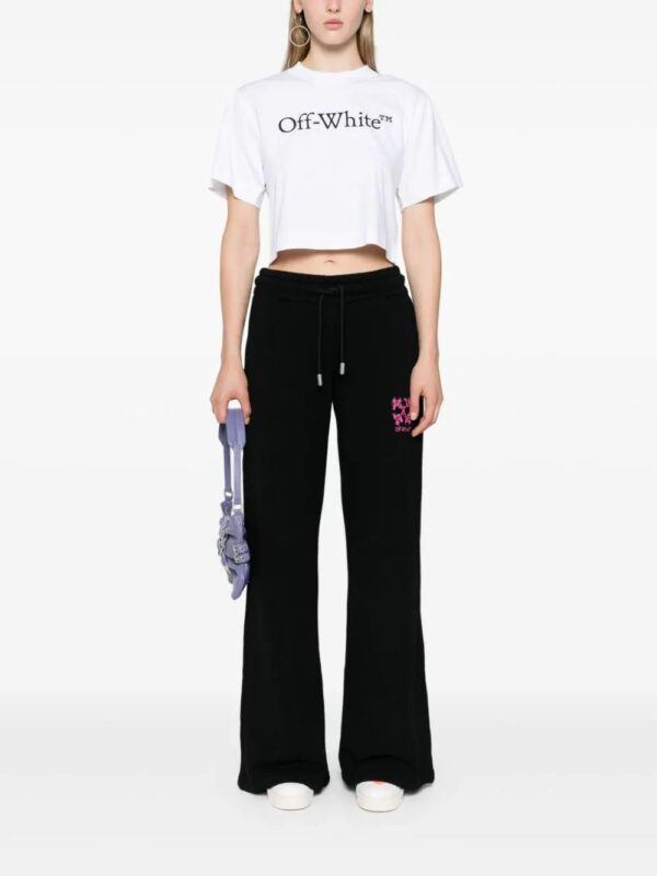 Off-White  logo-print cropped T-shirt - Image 2