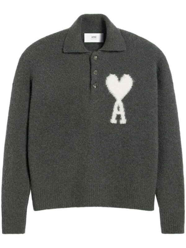 AMI Paris  Ami de Coeur alpaca-blend polo jumper