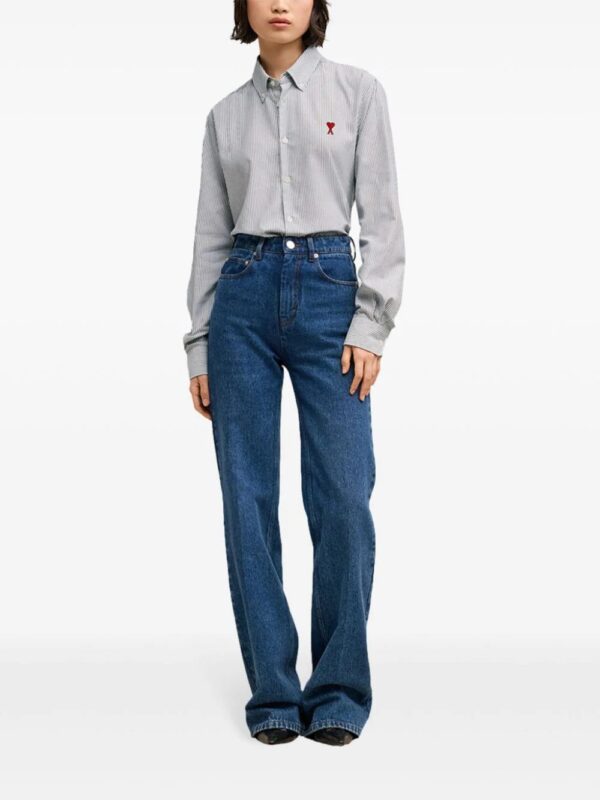 AMI Paris  striped Ami de Coeur cotton shirt - Image 2