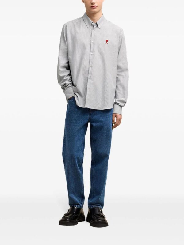 AMI Paris  striped Ami de Coeur cotton shirt - Image 3