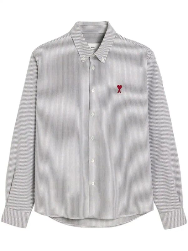 AMI Paris  striped Ami de Coeur cotton shirt