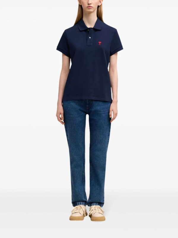 AMI Paris  Ami De Coeur organic-cotton polo shirt - Image 2