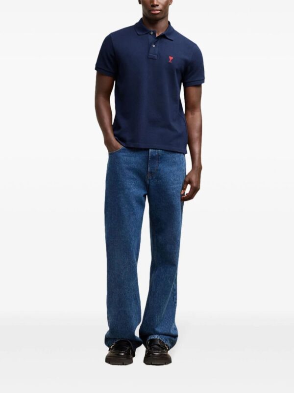 AMI Paris  Ami De Coeur organic-cotton polo shirt - Image 3