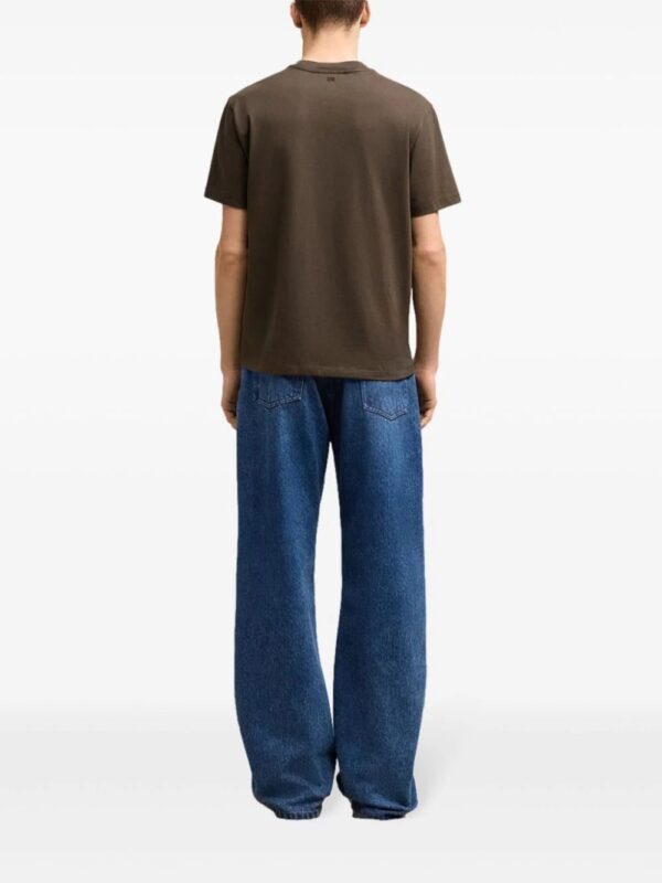 AMI Paris  logo-embroidered T-shirt - Image 4