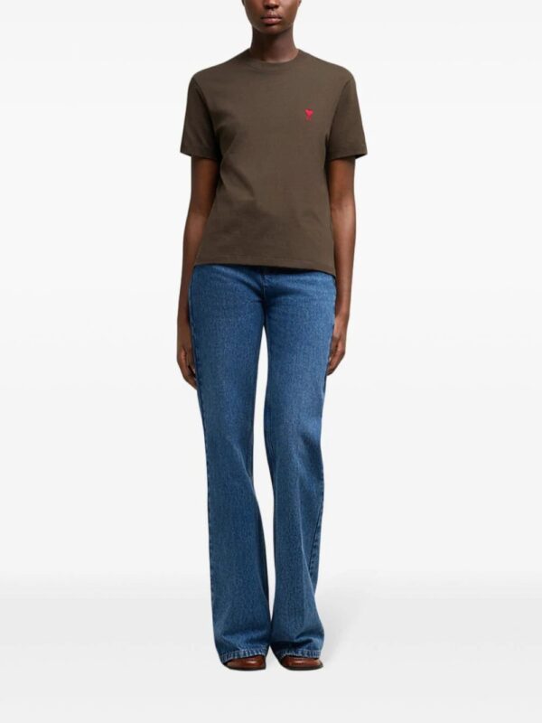 AMI Paris  logo-embroidered T-shirt - Image 2