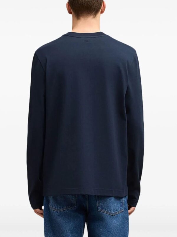 AMI Paris  embroidered logo organic cotton longsleeved shirt - Image 4