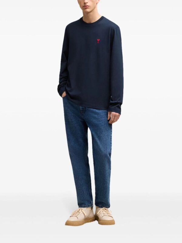 AMI Paris  embroidered logo organic cotton longsleeved shirt - Image 3