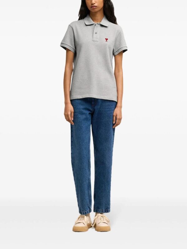 AMI Paris  Ami De Coeur organic-cotton polo shirt - Image 2