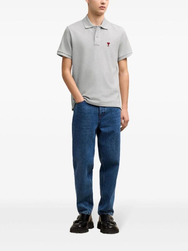AMI Paris  Ami De Coeur organic-cotton polo shirt - Image 3