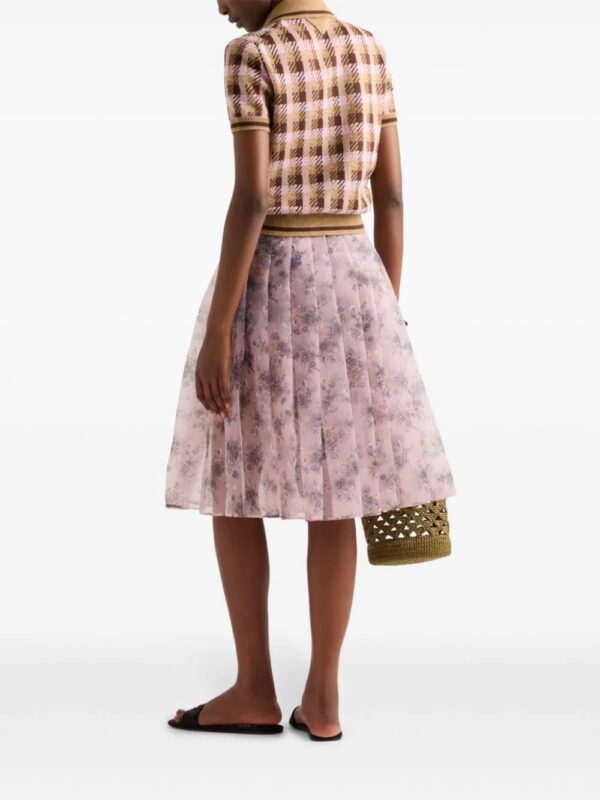 Prada  floral-print pleated skirt - Image 3