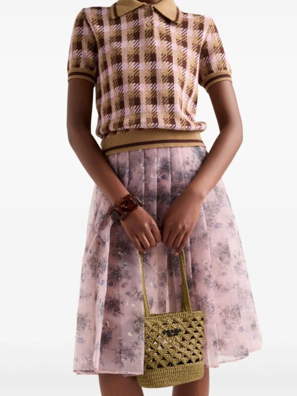 Prada  floral-print pleated skirt - Image 4