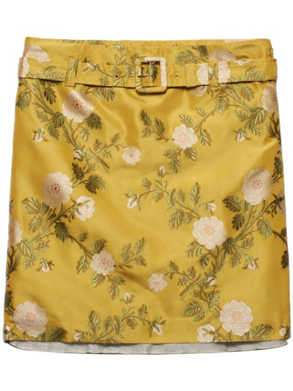 Prada  jacquard floral skirt
