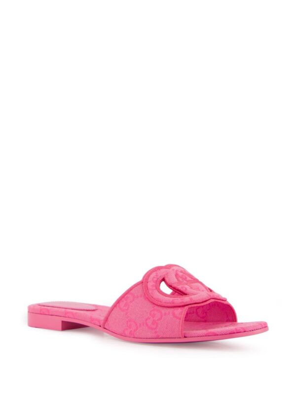 Gucci Interlocking G canvas slides - Image 2