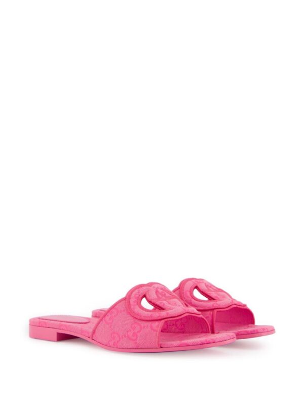Gucci Interlocking G canvas slides - Image 3