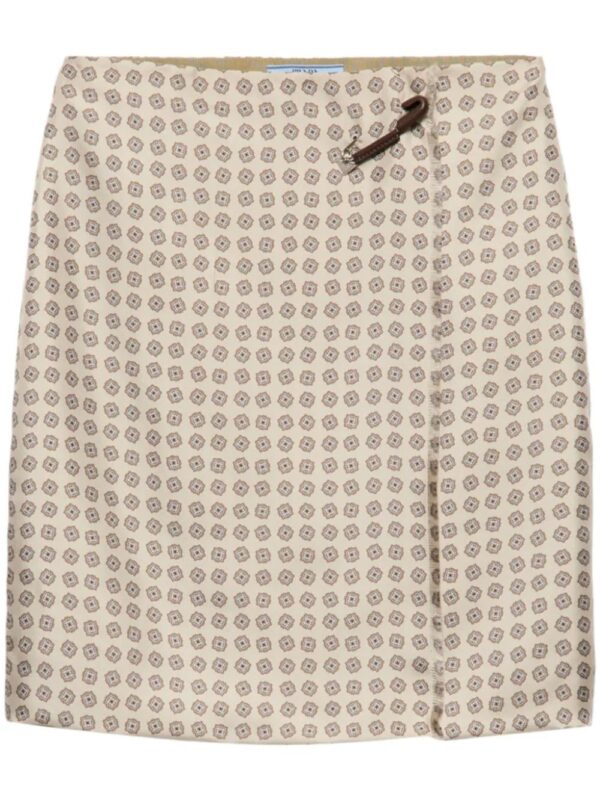 Prada  printed twill skirt