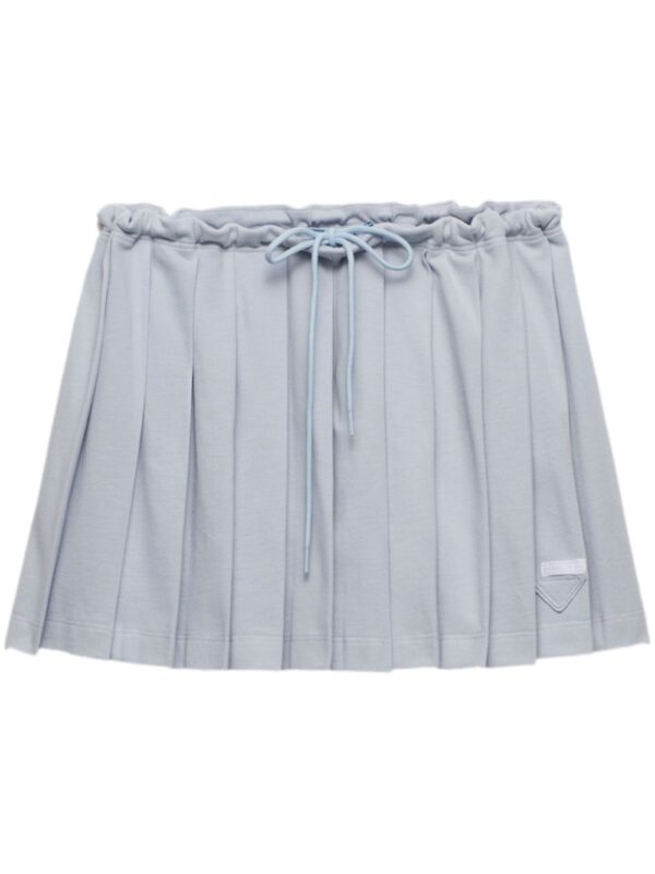 Prada  piqué pleated mini-skirt