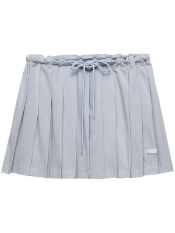 Prada  piqué pleated mini-skirt