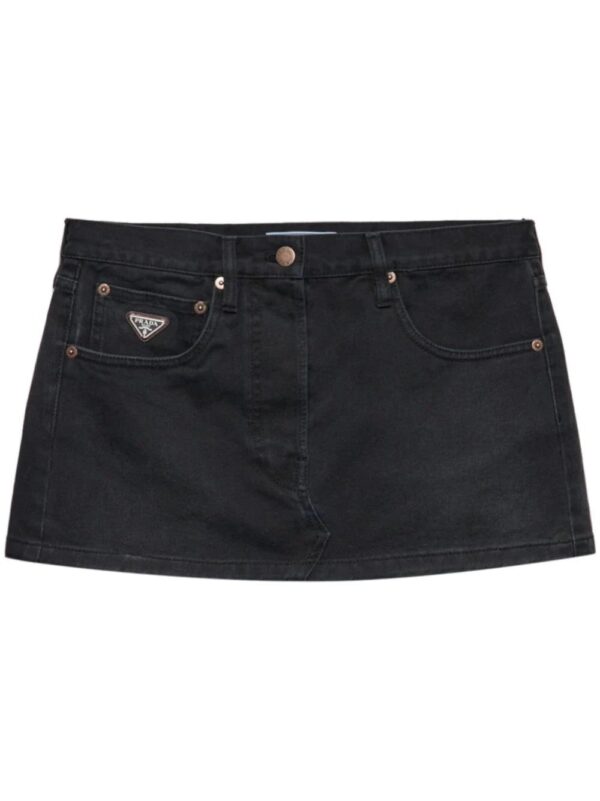 Prada  low-rise denim mini-skirt