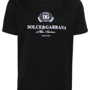 Dolce & Gabbana flocked-logo cotton T-shirt