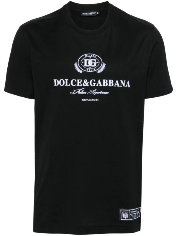 Dolce & Gabbana  flocked-logo cotton T-shirt