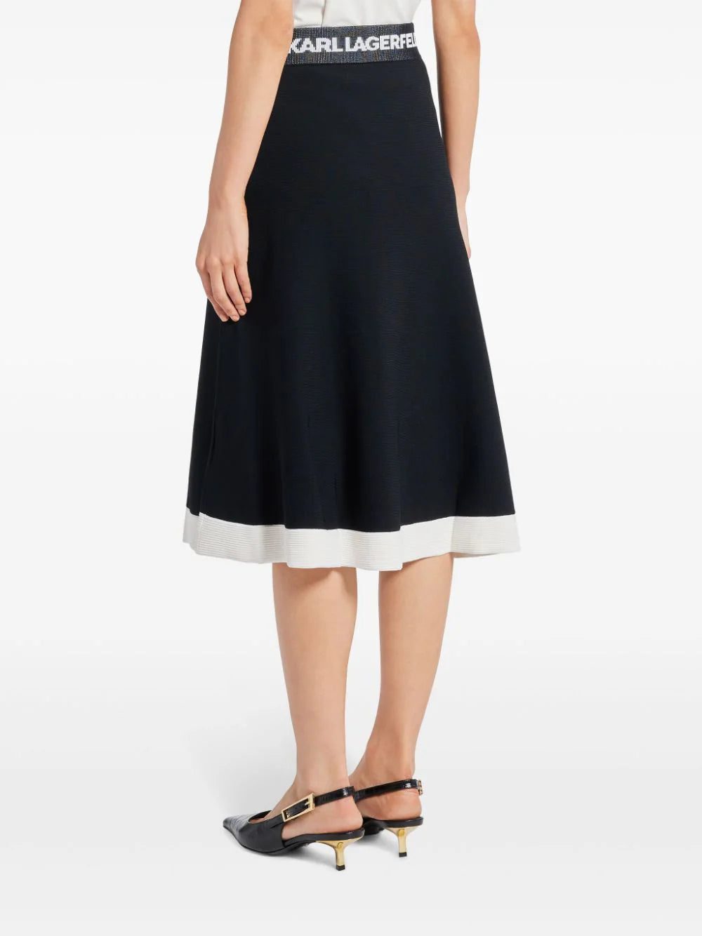 Karl Lagerfeld flared knit skirt - Image 4