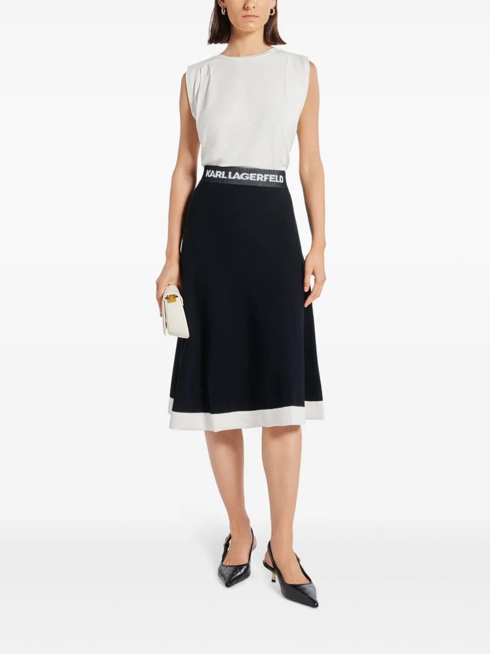 Karl Lagerfeld flared knit skirt - Image 2