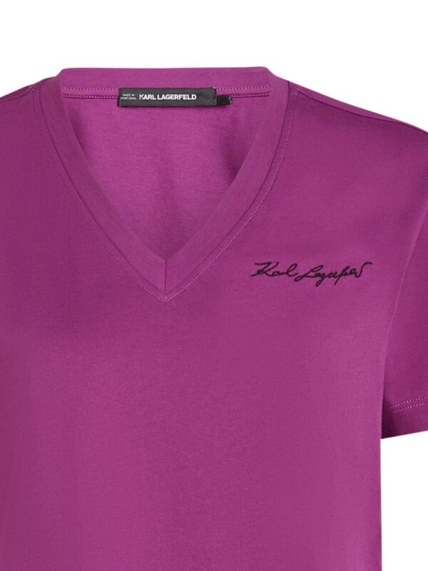 Karl Lagerfeld  Signature V-neck T-shirt - Image 2