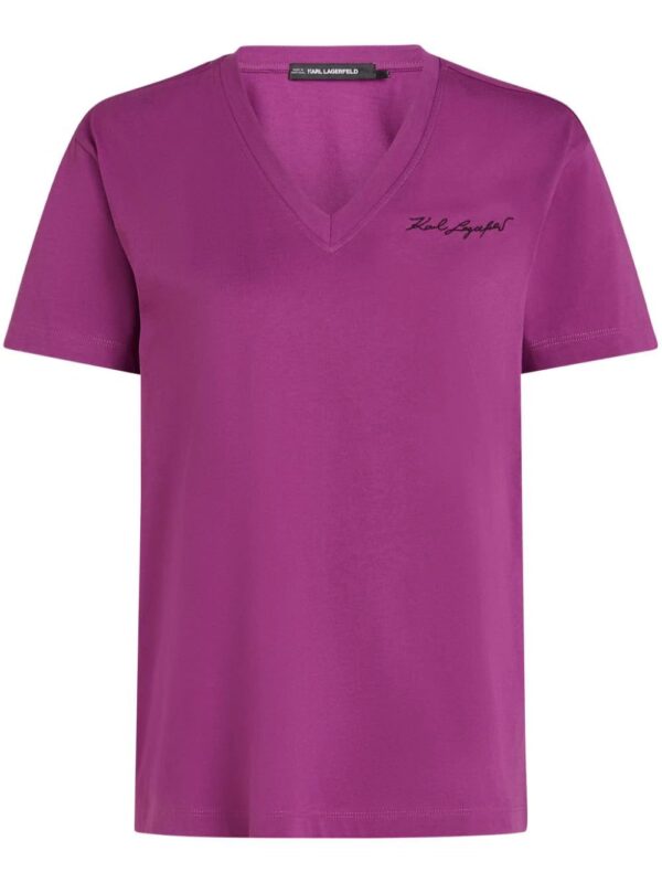 Karl Lagerfeld  Signature V-neck T-shirt