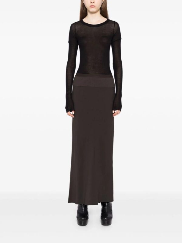 Rick Owens  ribbed flared skirt - Image 2