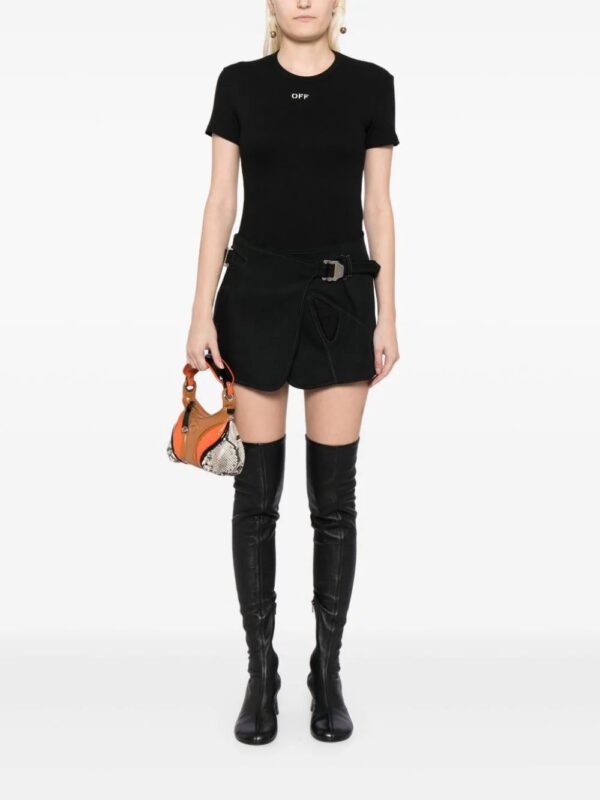 Off-White  Off-embroidered ribbed t-shirt - Image 2