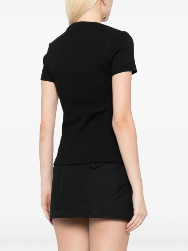 Off-White  Off-embroidered ribbed t-shirt - Image 4