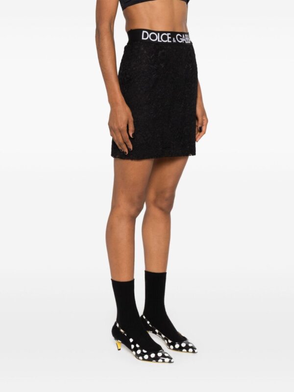 Dolce & Gabbana  floral-lace mini skirt - Image 3