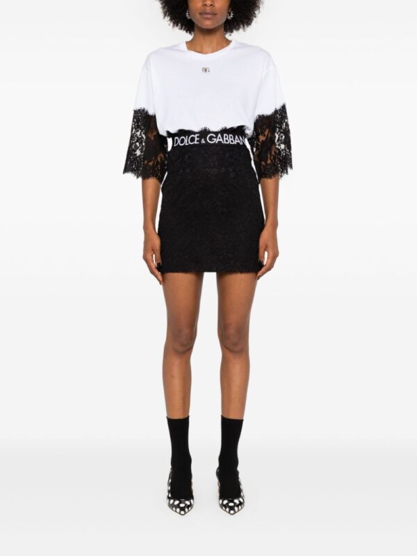 Dolce & Gabbana  floral-lace mini skirt - Image 2