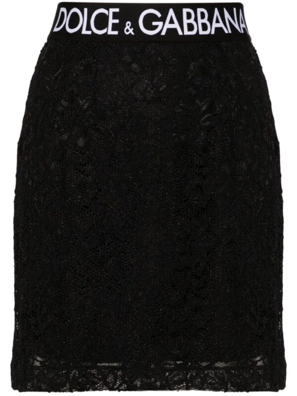 Dolce & Gabbana  floral-lace mini skirt