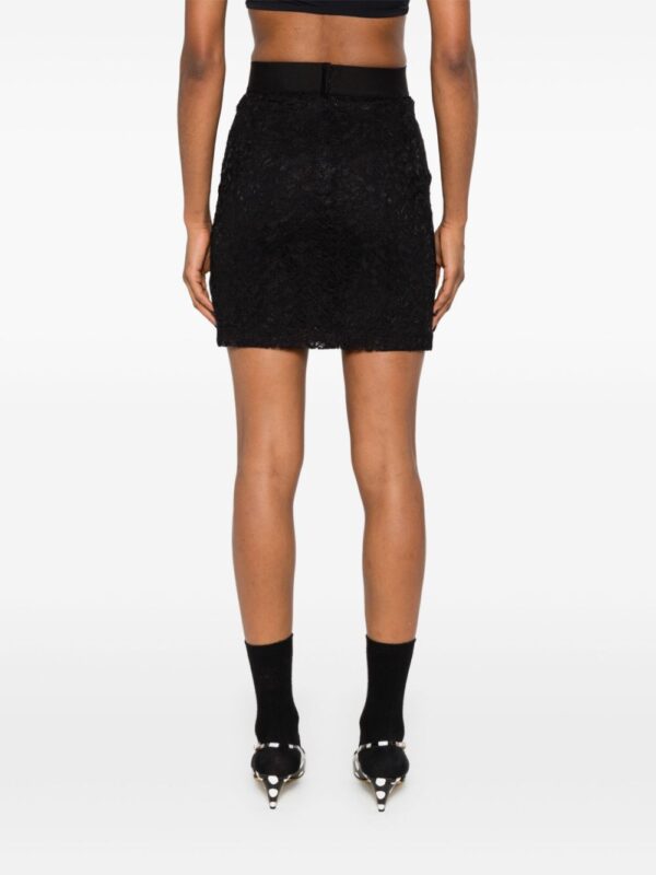 Dolce & Gabbana  floral-lace mini skirt - Image 4