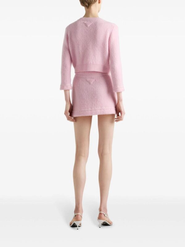 Prada  triangle-logo cashmere miniskirt - Image 3