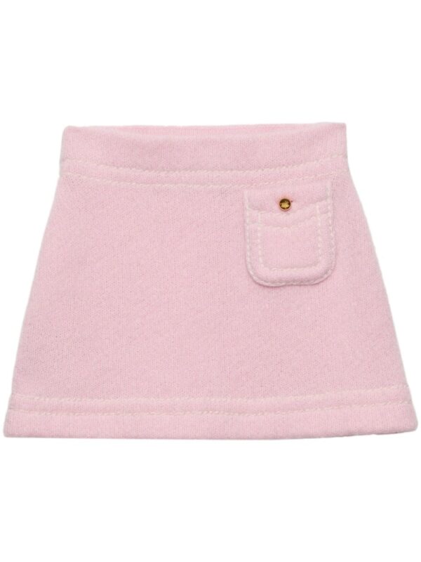 Prada  triangle-logo cashmere miniskirt