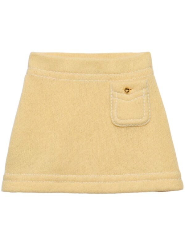 Prada  triangle-logo cashmere miniskirt
