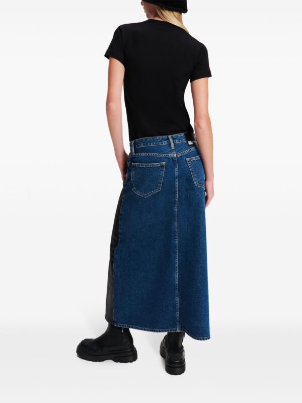 Karl Lagerfeld Jeans  Blocked denim skirt - Image 4