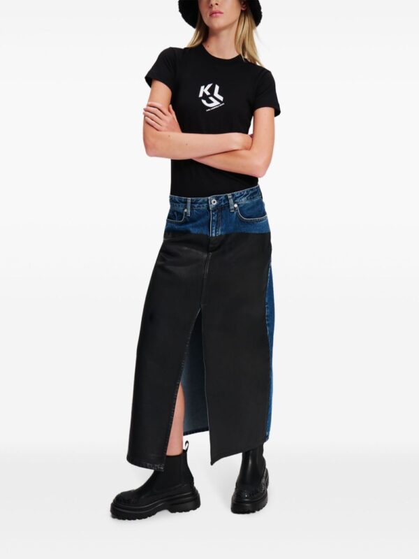 Karl Lagerfeld Jeans  Blocked denim skirt - Image 2