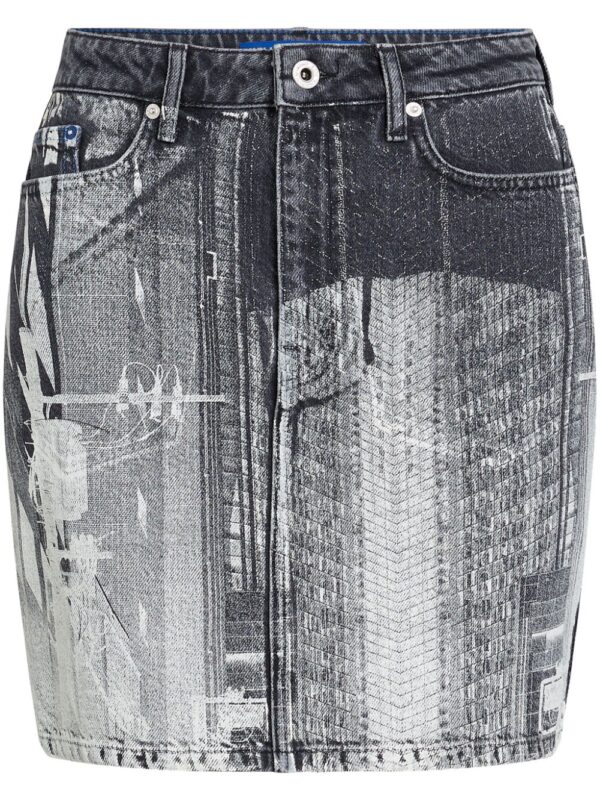 Karl Lagerfeld Jeans  Tokyo-print mini skirt