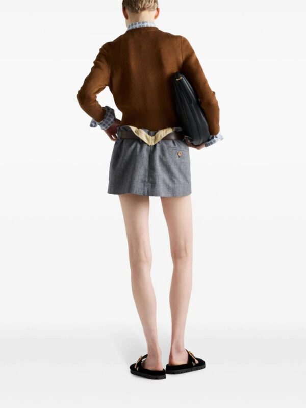Prada  pinstripe-print skirt - Image 3