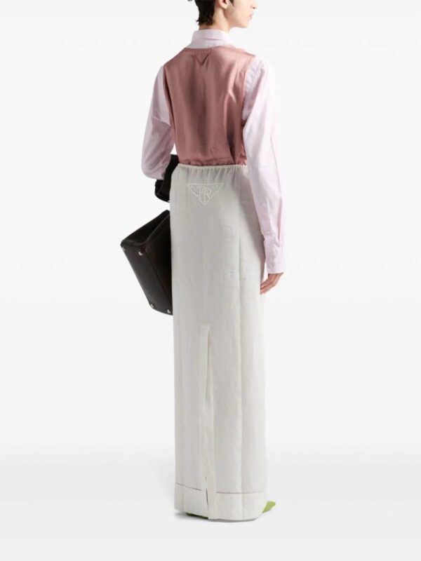 Prada  logo-embroidered skirt - Image 3