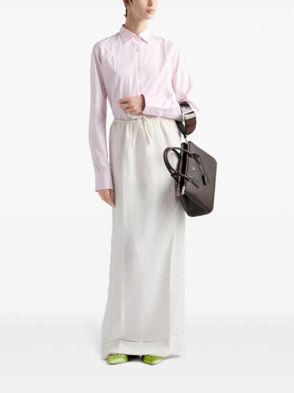 Prada  logo-embroidered skirt - Image 2