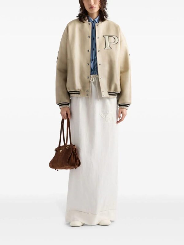 Prada  embroidered linen skirt - Image 2