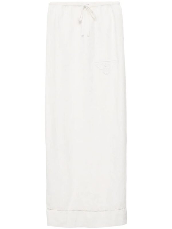 Prada  embroidered linen skirt