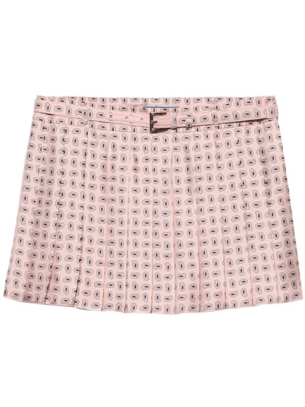 Prada  printed silk twill mini skirt