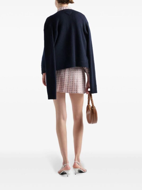 Prada  printed silk twill mini skirt - Image 4