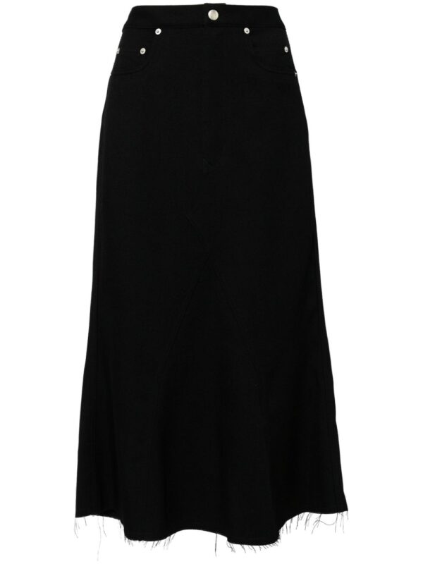 Rick Owens  frayed-edge skirt