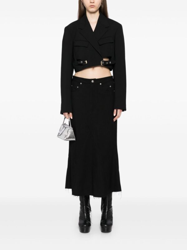 Rick Owens  frayed-edge skirt - Image 2